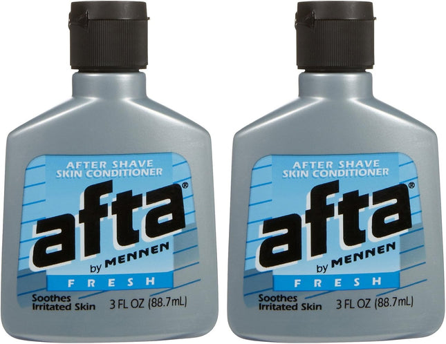 Mennen Afta Aftershave Lotion and Skin Conditioner, Fresh Scent, After Shave Condition, 3 Ounce (Pack Of 2)