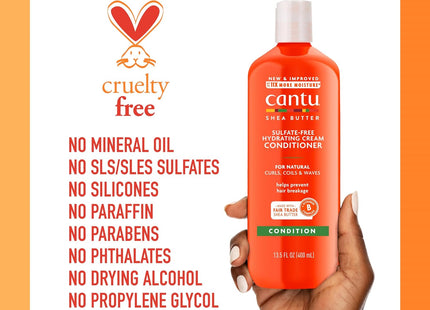 Cantu Shea Butter Natural Hair Sulfate Free Hydrating Cream Conditioner 13.5 Ounce (Pack Of 2)