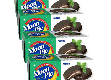 Moonpie Mini Sandwich Mini Cookie, Mint Chocolate Flavor, Rich Dark Chocolate For Decadent Treat, 12 Ounce (Pack Of 4)