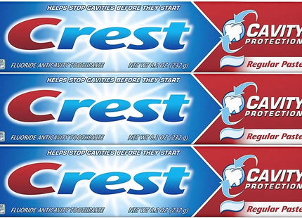 Crest Fluoride Cavity Protection Toothpaste, Regular Past, 8.20 Ounce (Pack Of 3)