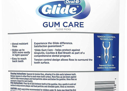 Oral-B Glide Gum Care Dental Floss Picks, Pro-Health Clinical Protection, Good for Back Teeth, 30 Count (Pack Of 10)