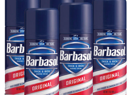 Barbasol Original Thick & Rich Shaving Cream  Rust-Proof Aluminum Bottom  7 oz