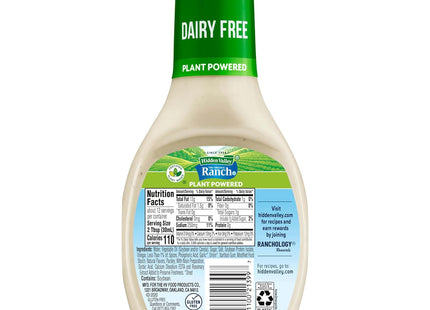 Hidden Valley Original Ranch Plant Powered Salad Dressing & Topping, Gluten & Dairy Free, 12 Fluid Ounce, (Pack Of 2)