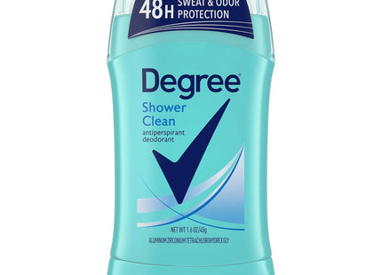 Degree Women Anti-Perspirant and Deodorant, Invisible Solid, Shower Clean 1.6 Ounce (Pack Of 9)