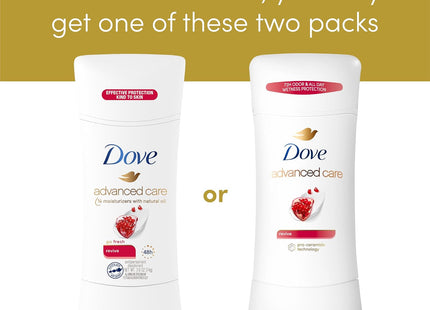 Dove Advanced Care, Antiperspirant Deodorant Stick, Pro-Ceramide, Nutrium Moisture, Revive 2.6 Oz (Pack Of 4)