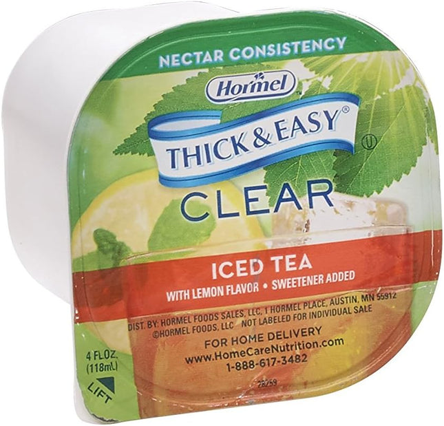 Hormel Thick & Easy Clear Thickened Iced Tea, Nectar Consistency, 4 Ounce (Pack Of 4)