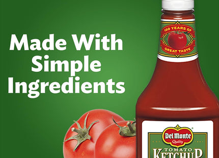 Del Monte Natural Tangy Delicious Tomato Ketchup Bottle,  No artificial flavors Or Preservatives, 24 Ounce (Pack Of 6)