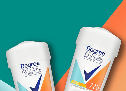 Degree Clinical Protection Summer Strength Antiperspirant & Deodorant, 72-Hour Sweat & Odor Protection 1.7 oz (Pack Of 10)