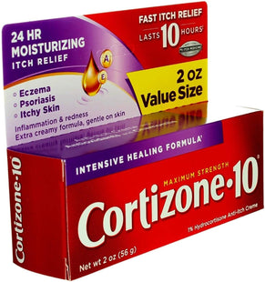 Cortizone 10 Intensive Healing Hydrocortisone,  Anti Itch Cream 2 Oz (Pack Of 1)