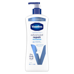 Vaseline Intensive Care Advanced Repair Moisture, All Skin, Pump Body Lotion, Fragrance Free, 20.3 fl Ounce (Pack Of 5)