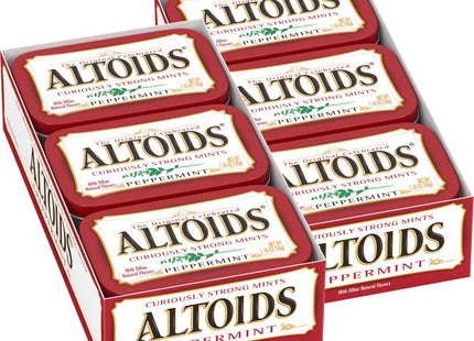 Altoids Classic Peppermint, Strong Breath Mints Hard Candy, Individual Packs Tin, 1.76 Ounce (Pack Of 24)