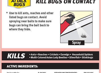 Raid Ant & Roach Killer Defense System, Outdoor, Aerosol, Fresh Scent 17.5 Ounce (Pack Of 6)