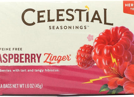 Celestial Seasonings Raspberry Zinger Naturally Caffeine-Free Herbal Tea, 20 Count (Pack Of 2)