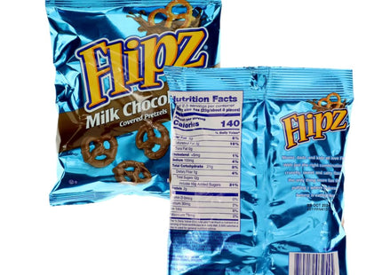 Flipz Milk Chocolate Covered, Perfect Sweet, Salty, & Crunchy Snack, Pretzels, 5 ounce (Pack Of 12)