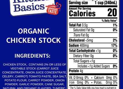 Kitchen Basics Organic Free Range Chicken Stock, 32 fl oz (Pack Of 6)