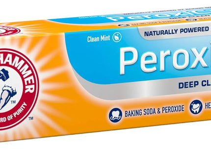 Arm & Hammer Baking Soda & Peroxide Toothpaste, Tartar Control, Deep Clean, Fresh Mint 6 Ounce (Pack Of 10)