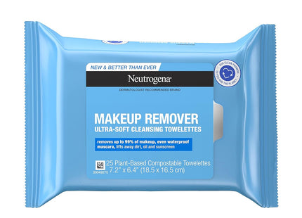 Neutrogena Pre moistened, Makeup Remover Wipes, and Face Cleansing Towelettes, 25 Count (Pack Of 7)