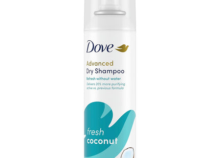 Dove Advanced Dry Shampoo Spray, Fresh Coconut, Absorbs Excess Oil, Refresh Without Water, 5 Ounce (Pack Of 6)