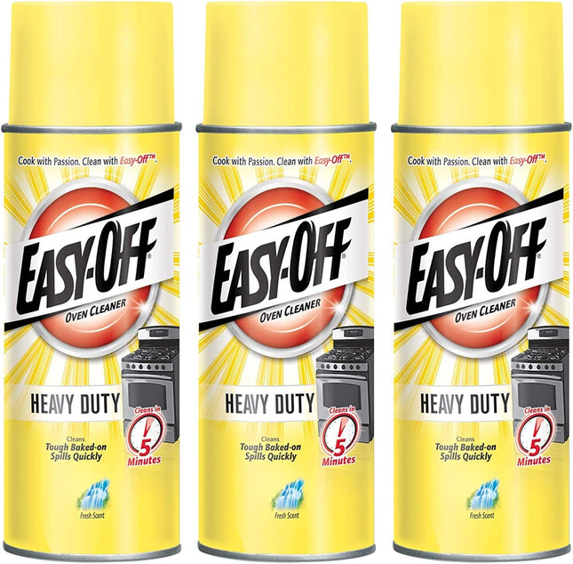 Easy-Off Heavy Duty Oven Cleaner Spray, Regular Scent, Removes Grease, 14.5 ounce (Pack Of 3)