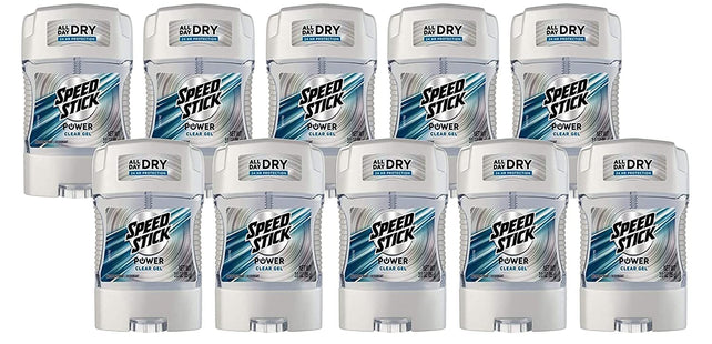 Speed Stick, Ultimate Sport, Antiperspirant Deodorant Stick, Power Clear Gel, 3 Ounce (Pack Of 10)