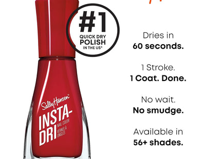 Sally Hansen, Insta-Dri Nail Polish, Black to Black, Quick Dry, 0.31 fl Ounce, (Pack Of 1)