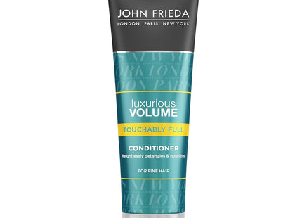 John Frieda Luxurious Volume Touchably, Natural Fullness Lightweight Conditioner, Safe for Color Treated Hair, for Fine or Flat Hair, 8.45 Ounces (Pack Of 24)