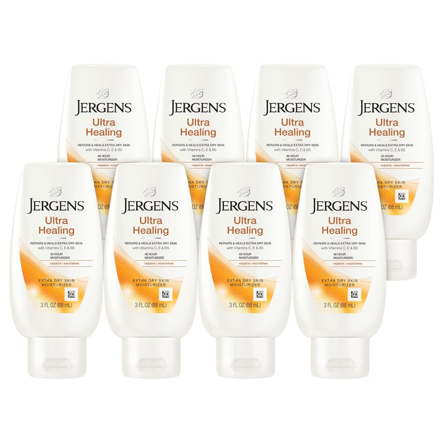 Jergens Ultra Healing Dry Skin Moisturizer, Body Lotion, Hydration with HYDRALUCENCE blend, 3 Fl Oz (Pack Of 6)