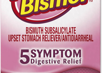 Pepto Bismol Chewable Tablets, for Indigestion Upset Stomach and Diarrhea, 5 Symptom, Fast Relief, Original Flavor, 30 Count (Pack Of 24)