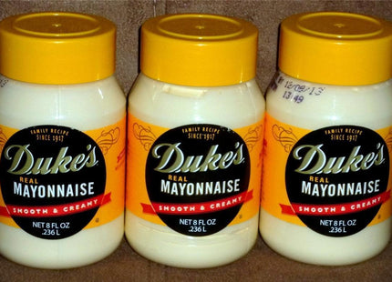 Duke's Real Mayonnaise, Family recipe, Smooth & Creamy, Gluten-free, Jar 8 Ounce (Pack Of 6)