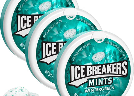 Ice Breakers Wintergreen Cooling Crystals, Sugar Free Mints, Mint Candy, 1.5 Ounce (Pack Of 8)