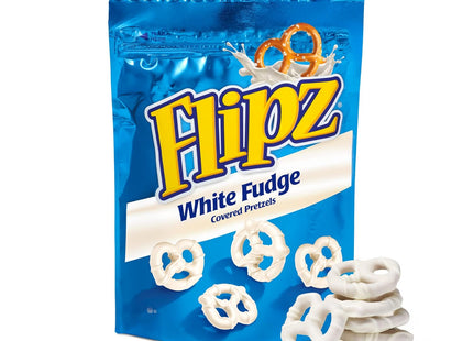 Flipz Crunch White Covered Pretzels Fudge, Salty Crunchy Oven Baked Pretzels Twists 5 ounce (Pack Of 1)