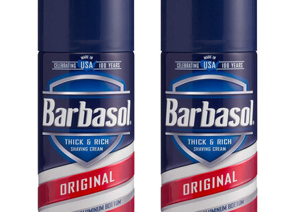 Barbasol Original Thick & Rich Shaving Cream  Rust-Proof Aluminum Bottom  7 oz