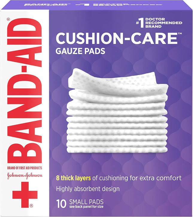 Band-Aid Brand Cushion Care Gauze Pads Small 2 in X 2 in 10 Ct (Pack Of 1)