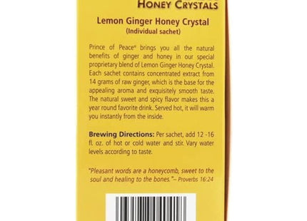 Prince Of Peace Original Ginger Honey Crystal Tea, Caffeine Free, 10 Count (Pack Of 6)