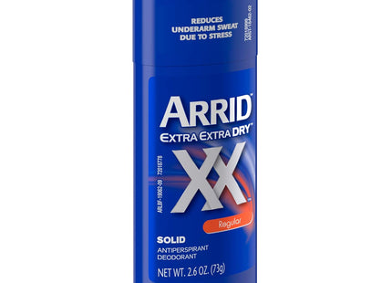 Arrid XX Extra Extra Dry, Maximum Strength, Antiperspirant Deodorant Stick, Solid Regular, 2.6 Ounce (Pack Of 2)