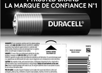 Duracell D Alkaline Copper Top Batteries, Duralock Technology, 1.5 Volt 2 Count (Pack Of 12)