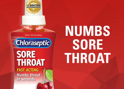 Chloraseptic Sore Throat Spray Pocket Pump, Cherry 0.67 Ounce 20 Ml Bottle (Pack Of 12)