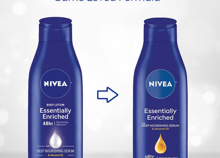 NIVEA Essentially Enriched, Deep Nourishing, Almond Oil Body Lotion, Travel Size 2.5 Fl Ounce (Pack Of 6)