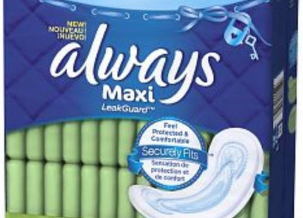 Always Maxi Size 2 Super Pads for Women, Without Wings, Unscented, 42 Count (Pack Of 6)