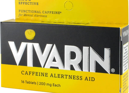 Vivarin Caffeine Alertness Aid Healthcare Tablets For Mental Alertness 200mg, 16 Count (Pack Of 5)