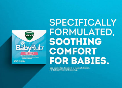 Vicks BabyRub Non-Medicated Soothing Chest Rub Ointment, with Eucalyptus 1.76 Ounce (Pack Of 6)