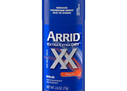 Arrid XX Extra Extra Dry, Maximum Strength, Antiperspirant Deodorant Stick, Solid Regular, 2.6 Ounce (Pack Of 2)