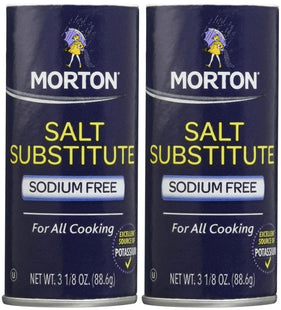 Morton Salt Substitute, Sodium Free, or Sodium Restricted Diets, For All Cooking Purpose 3.12 Ounce (Pack Of 2)