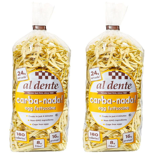 Al Dente Carba-Nada Egg Fettuccine, Noodles 10-Ounce Bags (Pack Of 2)