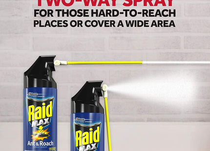 Raid Max Ant and Roach Spray, Insect Killer, Aerosol Can, 14.5 Ounce (Pack Of 3)