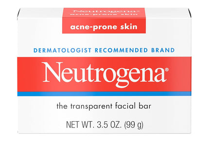 Neutrogena Glycerin Facial Cleansing Bar, for Acne-Prone Skin Formula Soap, 3.5 Ounce (Pack Of 6)