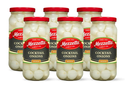 Mezzetta Imported Cocktail Onions, Gluten Free, Kosher And Keto Friendly. Glass Jars, 16 Ounce (Pack Of 6)