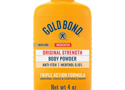 Gold Bond Medicated Menthol, Absorbs & Cools, Original Strength Body Powder, Talc-Free, Anti-Itch, 4 Ounce (Pack Of 1)