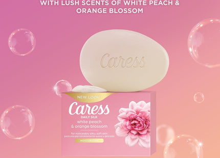 Caress Daily Silk Beauty Bars, White Peach & a Blend of Silk Orange Blossom, 4.25 oz 2 Bar (Pack Of 1)