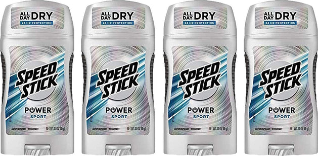 Speed Stick, Ultimate Sport, Antiperspirant Deodorant Stick, Power Clear Gel, 3 Ounce (Pack Of 4)